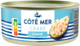 CHAIR DE CRABE CÔTÉ MER - COTE MER en promo chez Auchan Supermarché CHAIR DE CRABE CÔTÉ MER - COTE MER dans le catalogue Auchan Supermarché