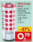 Aktuelles Effect Energy Drink Angebot bei Netto Marken-Discount in Singen (Hohentwiel) ab 0,79 €