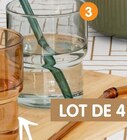 Lot de 4 verres en promo chez B&M Évreux à 3,48 €