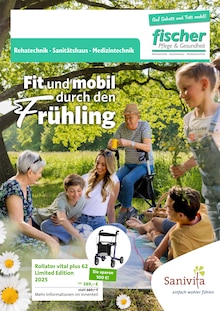 Aktueller Pflege u. Gesundheit Fischer GmbH & Co. KG Prospekt "Fit und mobil durch den Frühling" Seite 1 von 6 Seiten