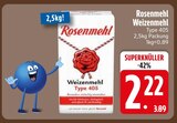 Weizenmehl Type 405 im EDEKA Prospekt Weizenmehl Type 405 von Rosenmehl im aktuellen EDEKA Prospekt für 2,22 €