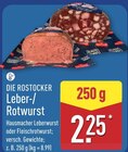 Leberwurst im Angebot bei ALDI Nord in Potsdam Leberwurst Angebote von Die Rostocker bei ALDI Nord Potsdam für 2,25 €