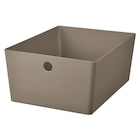 Box dunkel graubeige 26x35x15 cm von KUGGIS im aktuellen IKEA Prospekt für 5,49 €