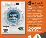 Waschmaschine BW719A im Angebot bei V-Markt in Memmingen Waschmaschine BW719A Angebote von Bauknecht bei V-Markt Memmingen für 299,00 €