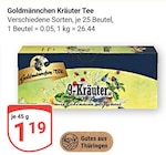 Kräuter Tee Angebote von Goldmännchen Tee bei GLOBUS Halle für 1,19 €