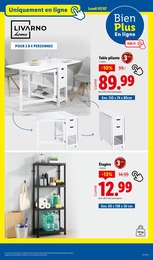Prix et réduction Meuble Salle À Manger dans le prospectus Lidl en cours Offre Meuble Salle À Manger dans le catalogue Lidl du moment à la page 69