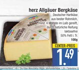 herz Allgäuer Bergkäse  im aktuellen EDEKA Prospekt für 1,49 €