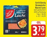 Norwegischer Räucher Lachs Angebote von Gut & Günstig bei EDEKA Zwickau für 3,79 €