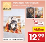 Wohndecke mit Fotodruck Angebote von DEKOR bei Netto Marken-Discount Halberstadt für 12,99 €