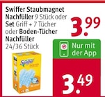 Nachfüller oder Set Griff + 7 Tücher oder Boden-Tücher Nachfüller Angebot im Rossmann Prospekt Nachfüller oder Set Griff + 7 Tücher oder Boden-Tücher Nachfüller im Rossmann Prospekt zum Preis von 3,99 €