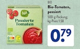 Bio-Tomaten, passiert von Bio für 0,79 € bei ALDI SÜD im Angebot Bio-Tomaten, passiert von Bio im aktuellen ALDI SÜD Prospekt