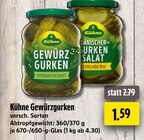 Gewürzgurken im Angebot bei EDEKA in Gelsenkirchen Gewürzgurken Angebote von Kühne bei EDEKA Gelsenkirchen für 1,59 €