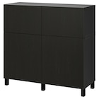 Aufbewkomb.+Türen/Schubladen schwarzbraun/Lappviken/Stubbarp schwarzbraun Angebote von BESTÅ bei IKEA Freiberg für 343,50 €