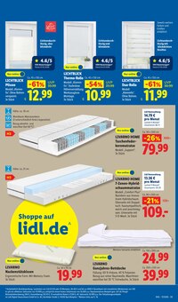 Matratze im Lidl Prospekt "LIDL LOHNT SICH" mit 69 Seiten (Wuppertal)