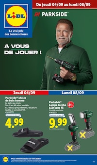 Catalogue Lidl de la semaine 36, "Le vrai prix des bonnes choses", page 1, 04/09/2025 - 08/09/2025 Prospectus Lidl en cours, "Le vrai prix des bonnes choses", page 1 sur 45