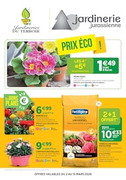 Prospectus Jardineries du terroir à Auxonne, "PRIX ÉCO !", 8 pages, 02/03/2026 - 15/03/2026