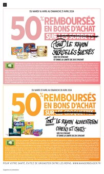 Prospectus Intermarché de la semaine "50% REMBOURSÉS EN BONS D'ACHAT SUR TOUT LE RAYON SURGELÉS SUCRÉS" avec 2 pages, valide du 16/04/2024 au 28/04/2024 pour Saint-Usage et alentours