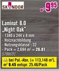 Aktuelle Laminat Angebote bei Hornbach in Bremen Aktuelles Laminat 8.0 "Night Oak" Angebot bei Hornbach in Bremen ab 9,45 €