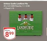 Landfürst Pils im Angebot bei GLOBUS in Duisburg Landfürst Pils Angebote von Schloss Quelle bei GLOBUS Duisburg für 8,99 €