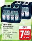 Mineralwasser im Angebot bei E center in Würzburg Mineralwasser Angebote von Gerolsteiner bei E center Würzburg für 7,49 €