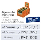 Kräuterlikör Angebote von Jägermeister bei Metro Neumünster für 25,42 €