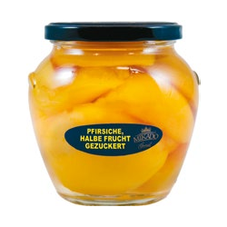 Pfirsiche, halbe Frucht
