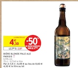 Bière blonde Pale Ale - Parisis en promo chez Intermarché Paris à 2,15 €