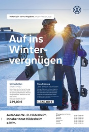 Aktueller Volkswagen Werkstatt & Auto Prospekt in Brüel und Umgebung, "Auf ins Wintervergnügen" mit 1 Seite, 01.01.2025 - 28.02.2025