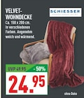 VELVET-WOHNDECKE Angebote von SCHIESSER bei Marktkauf Brühl für 24,95 €