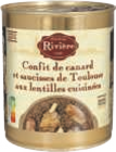 Saucisses de Toulouse aux lentilles cuisinées - MAISON RIVIÈRE à 18,76 € dans le catalogue Carrefour