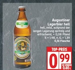 Lagerbier hell von Augustiner für 0,99 € bei EDEKA im Angebot Lagerbier hell von Augustiner im aktuellen EDEKA Prospekt