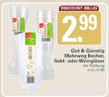 Mehrweg Becher Angebote von Gut & Günstig bei WEZ Bad Oeynhausen für 2,99 €