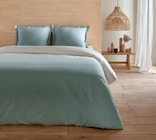 Promo Parure housse de couette 2 personnes et 2 taies d'oreiller zen à 20,96 € dans le catalogue Intermarché à Mâcon