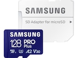 PRO Plus (2023) mit SD-Adapter, Micro-SDXC Speicherkarte, 128 GB, 180 MB/s Angebote von SAMSUNG bei MediaMarkt Saturn Sindelfingen für 12,49 €