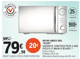 Micro-ondes Gril - Elsay en promo chez E.Leclerc Plaisir à 79,98 €