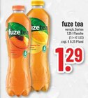 Schwarzer Tee Pfirsich oder Schwarzer Tee Zitrone Angebote von fuze tea bei Trinkgut Düsseldorf für 1,29 €