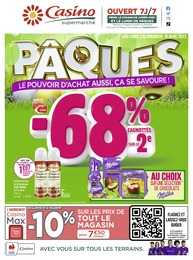 Catalogue Supermarchés de Casino Supermarchés à Montayral Prospectus Casino Supermarchés à Montayral, "PÂQUES", 12 pages, 03/04/2023 - 16/04/2023