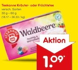 Kräuter- oder Früchtetee Angebote von Teekanne bei Netto Marken-Discount Bergisch Gladbach für 1,09 €