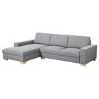 3er-Sofa mit Récamiere links/Lejde grau/schwarz mit Récamiere links/Lejde grau/schwarz Angebote von SÖRVALLEN bei IKEA Bielefeld für 1.299,00 €