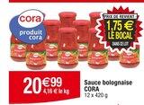 Sauce bolognaise - CORA en promo chez Cora Mulhouse à 20,99 €