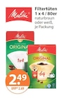 Filtertüten naturbraun im V-Markt Prospekt Filtertüten naturbraun von Melitta im aktuellen V-Markt Prospekt für 2,49 €