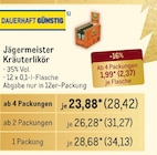 Kräuterlikör Angebote von Jägermeister bei Metro Mettmann für 28,42 €