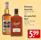 Romanza Amaretto oder Der gute Pott Rum Angebote bei famila Nordost Pinneberg für 5,99 €