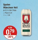 Münchner Hell Angebote von Spaten bei V-Markt Kaufbeuren für 0,79 €