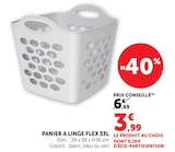Panier à linge  33L - FLEX en promo chez Hyper U Saintes à 3,99 €