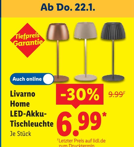 LED-Akku-Tischleuchte