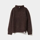 Pull camionneur col zippé marron garçon dans le catalogue La Halle