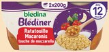 Blédîner Bol Ratatouille Macaroni Mozzarella - BLÉDINA en promo chez Intermarché Blédîner Bol Ratatouille Macaroni Mozzarella - BLÉDINA dans le catalogue Intermarché