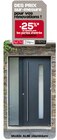 -25% de remise sur les portes d'entrêe aluminium dans le catalogue Gedimat
