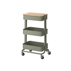 Servierwagen mit Abdeckung graugrün von RÅSKOG / NORRÅVA im aktuellen IKEA Prospekt für 44,99 €